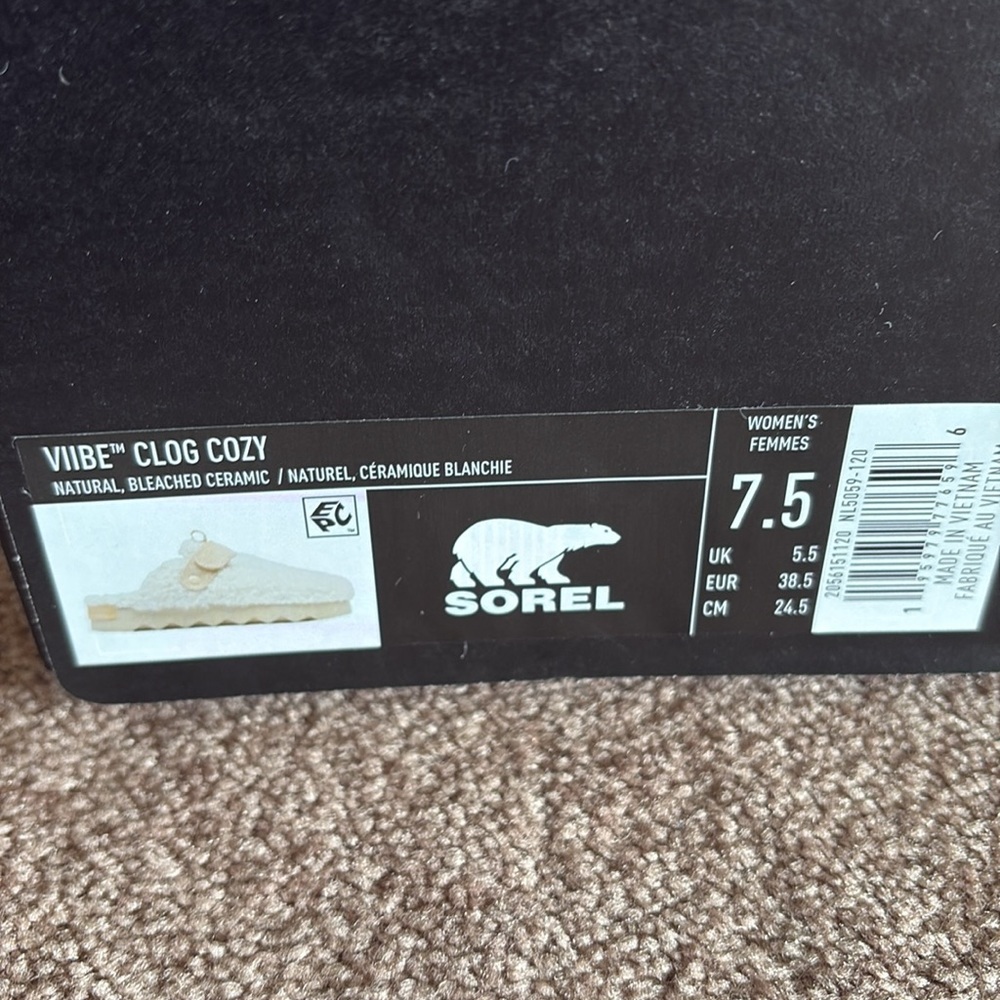 Sorel Viibe Cozy Clog faux shearling size 7.5 new - Picture 5 of 5
